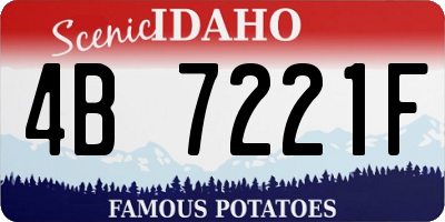 ID license plate 4B7221F