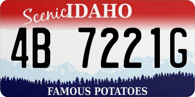 ID license plate 4B7221G