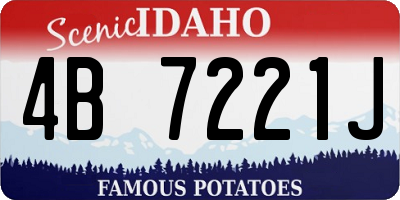 ID license plate 4B7221J