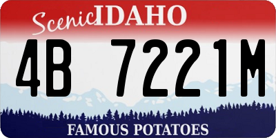 ID license plate 4B7221M
