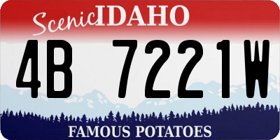 ID license plate 4B7221W