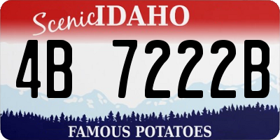 ID license plate 4B7222B