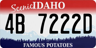 ID license plate 4B7222D