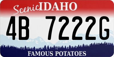 ID license plate 4B7222G