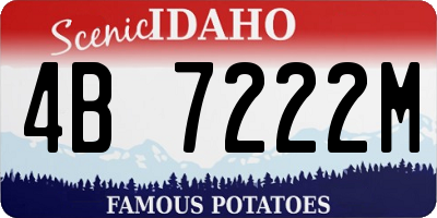ID license plate 4B7222M