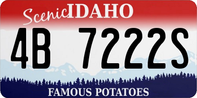 ID license plate 4B7222S