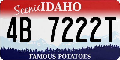 ID license plate 4B7222T