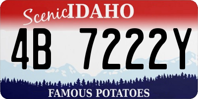 ID license plate 4B7222Y