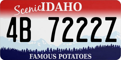 ID license plate 4B7222Z
