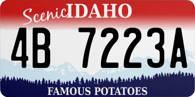 ID license plate 4B7223A