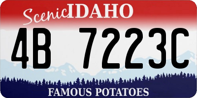 ID license plate 4B7223C