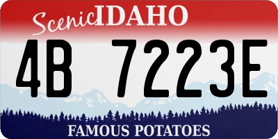 ID license plate 4B7223E