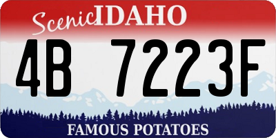 ID license plate 4B7223F