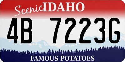 ID license plate 4B7223G