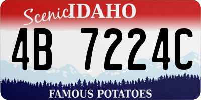 ID license plate 4B7224C