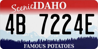 ID license plate 4B7224E