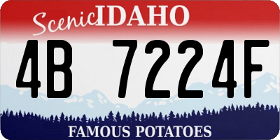 ID license plate 4B7224F