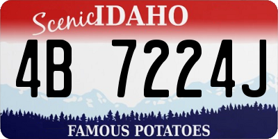 ID license plate 4B7224J