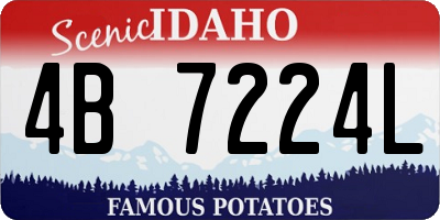 ID license plate 4B7224L