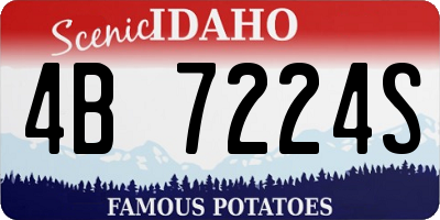 ID license plate 4B7224S