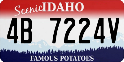 ID license plate 4B7224V