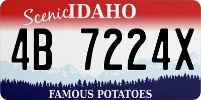 ID license plate 4B7224X