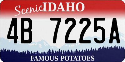 ID license plate 4B7225A