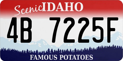 ID license plate 4B7225F