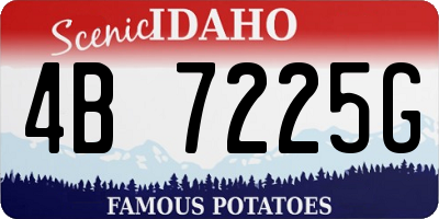 ID license plate 4B7225G