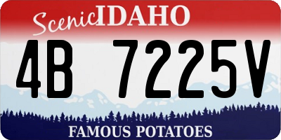 ID license plate 4B7225V