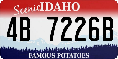 ID license plate 4B7226B