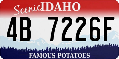 ID license plate 4B7226F