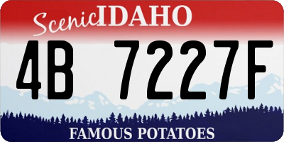 ID license plate 4B7227F