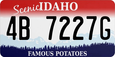ID license plate 4B7227G