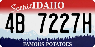 ID license plate 4B7227H
