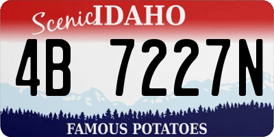 ID license plate 4B7227N