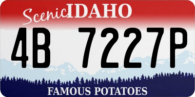 ID license plate 4B7227P