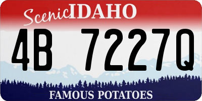 ID license plate 4B7227Q