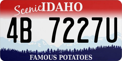 ID license plate 4B7227U