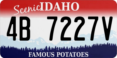ID license plate 4B7227V