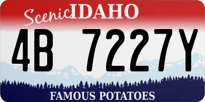 ID license plate 4B7227Y