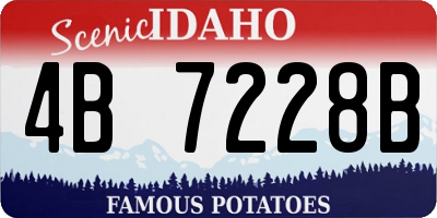 ID license plate 4B7228B