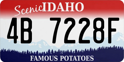 ID license plate 4B7228F