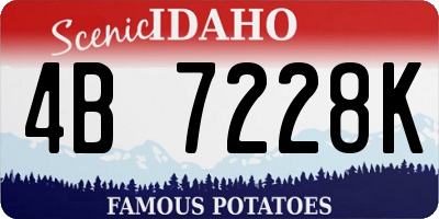 ID license plate 4B7228K