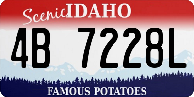 ID license plate 4B7228L