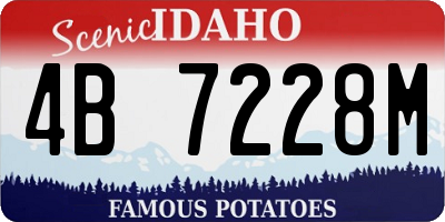ID license plate 4B7228M