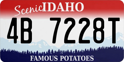 ID license plate 4B7228T