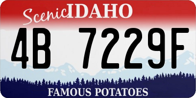 ID license plate 4B7229F