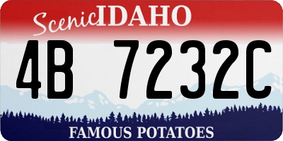 ID license plate 4B7232C