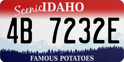 ID license plate 4B7232E